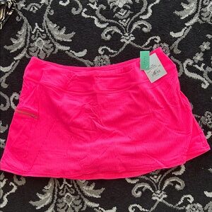 NWT Sporty Swim Skirt Size Large Neon Pink